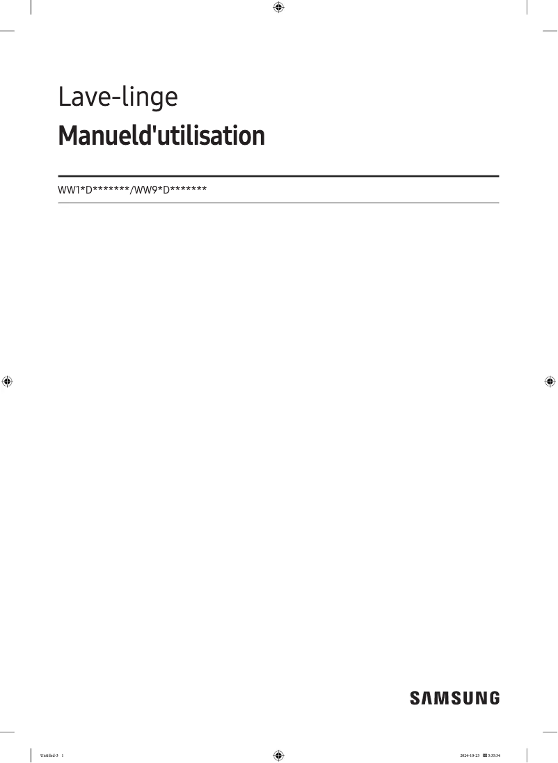 Página 1 del manual Manual de usuario Samsung WW90DG6U8FLB