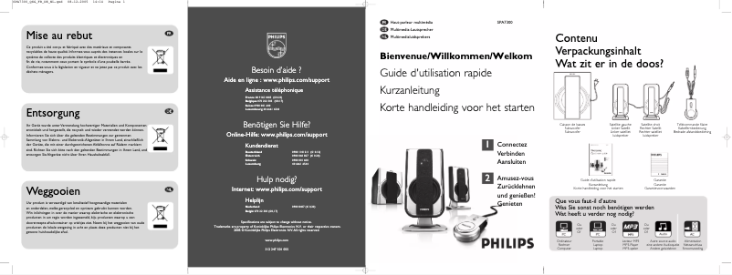 Página 1 del manual Guía de inicio rápido Philips SPA7300