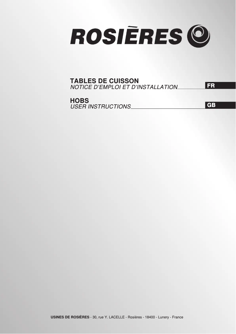 Page 1 de la notice Manuel utilisateur Rosieres RVM 64