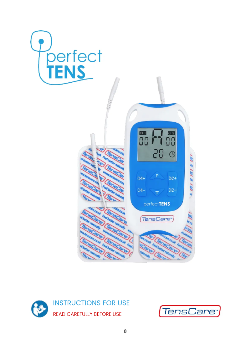 Page 1 de la notice Manuel utilisateur TensCare Perfect TENS