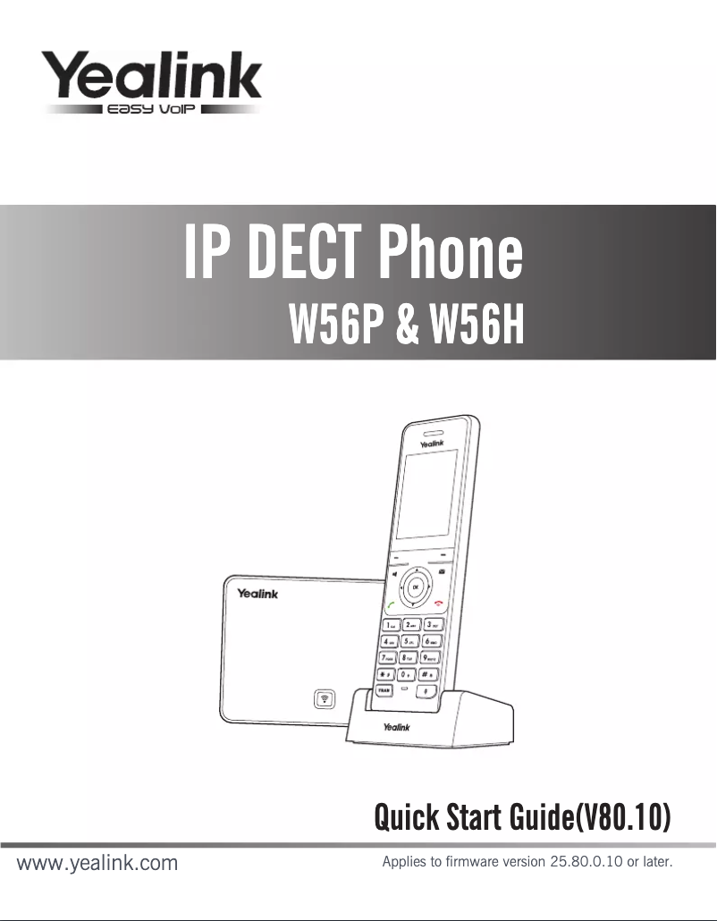 Página nº 1 - Manual de usuario Yealink SIP-W56P
