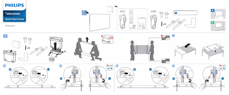 Page 1 of the manual Quick Start Guide Philips 75PML9506