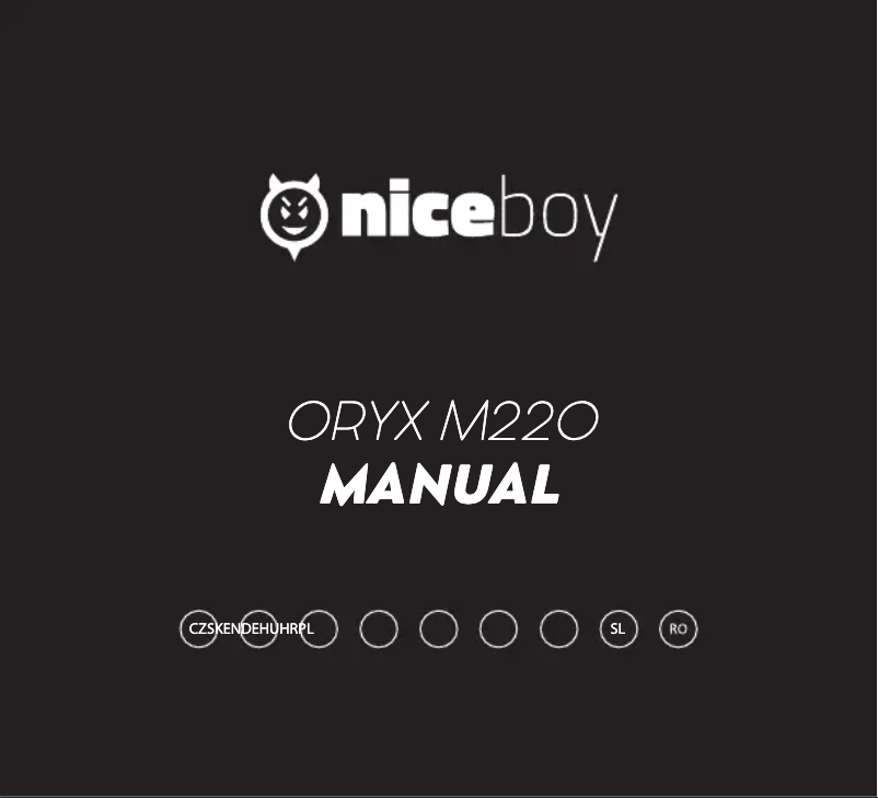 Page 1 de la notice Manuel utilisateur Niceboy ORYX M220 Zen