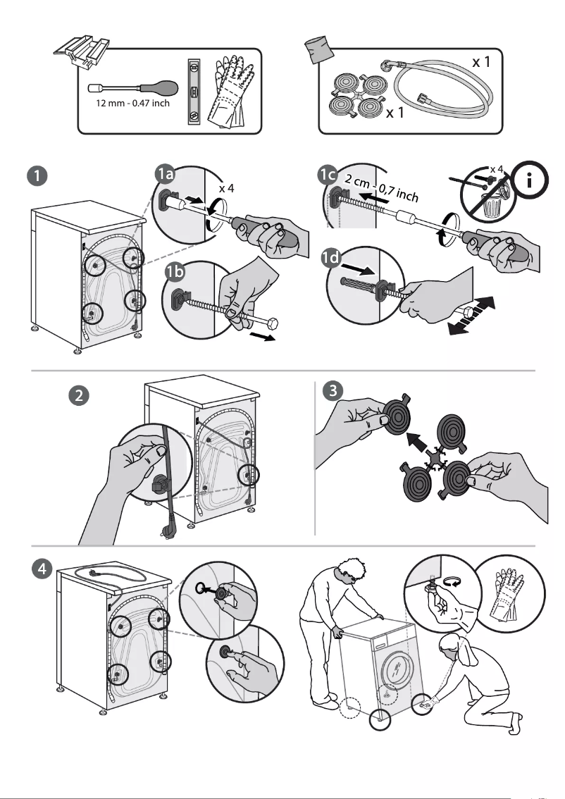Página 1 del manual Instrucciones de seguridad Indesit BWE 71295X WSV EE