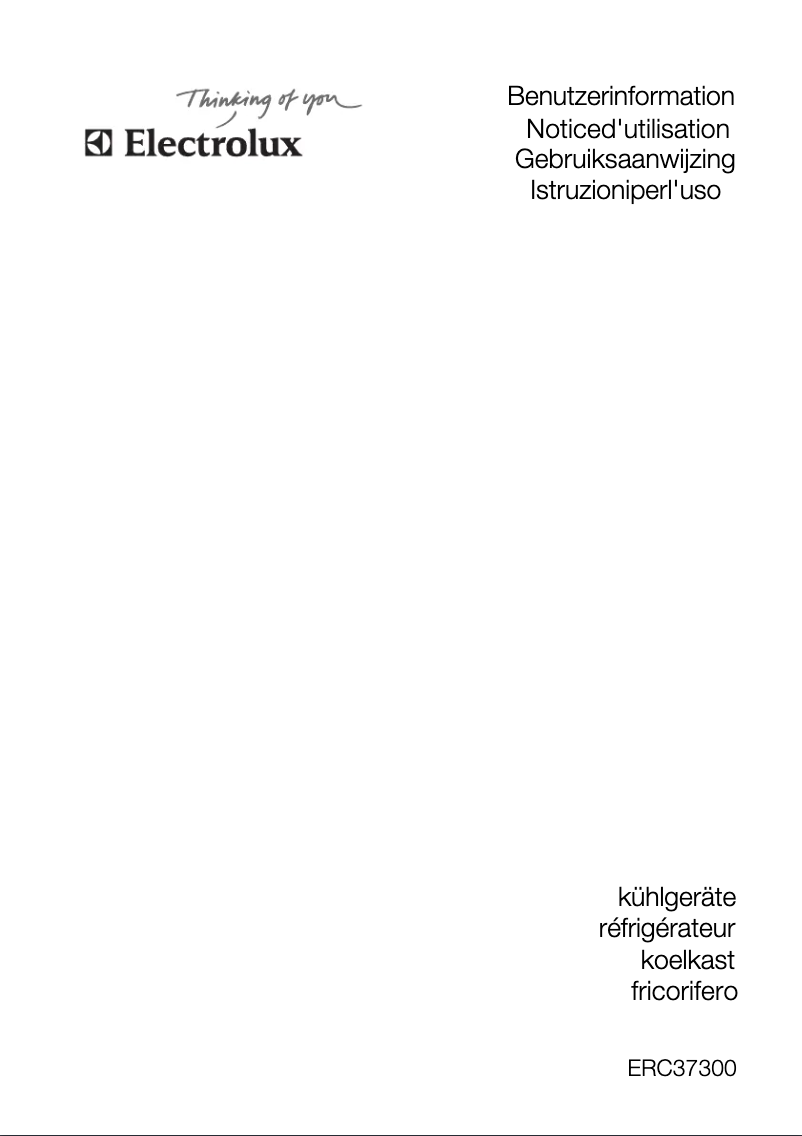 Page 1 de la notice Manuel utilisateur Electrolux ERC37300W