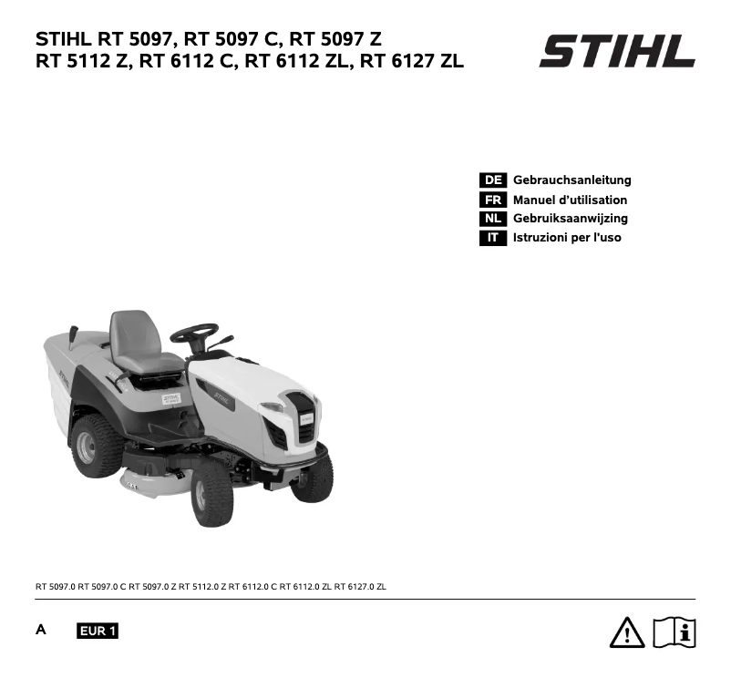 Page 1 de la notice Manuel utilisateur Stihl RT 6112 ZL