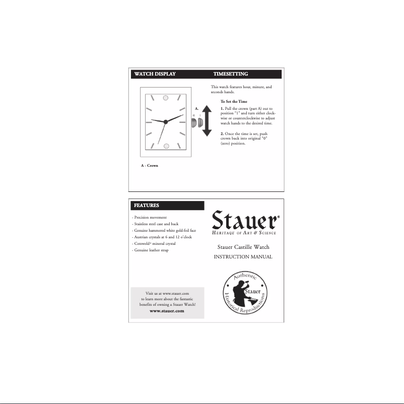 Page 1 de la notice Manuel utilisateur Stauer 26695