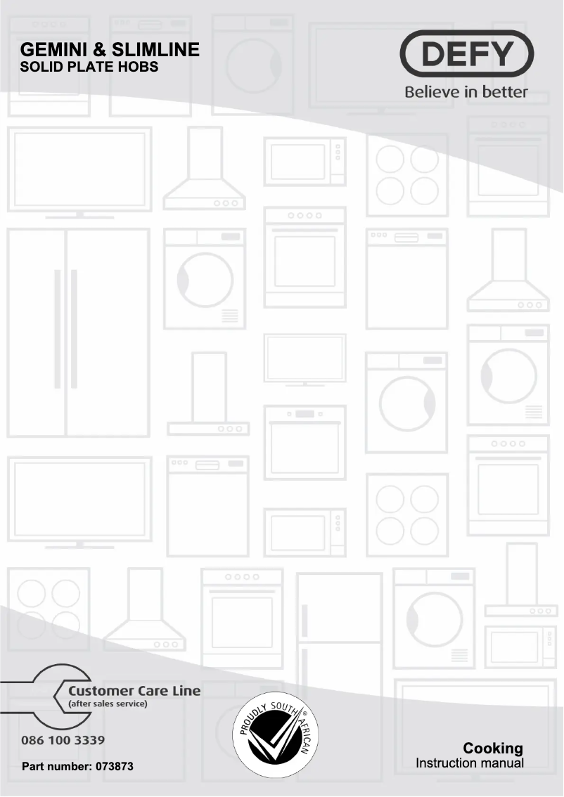 Page 1 de la notice Manuel utilisateur Defy DHD416