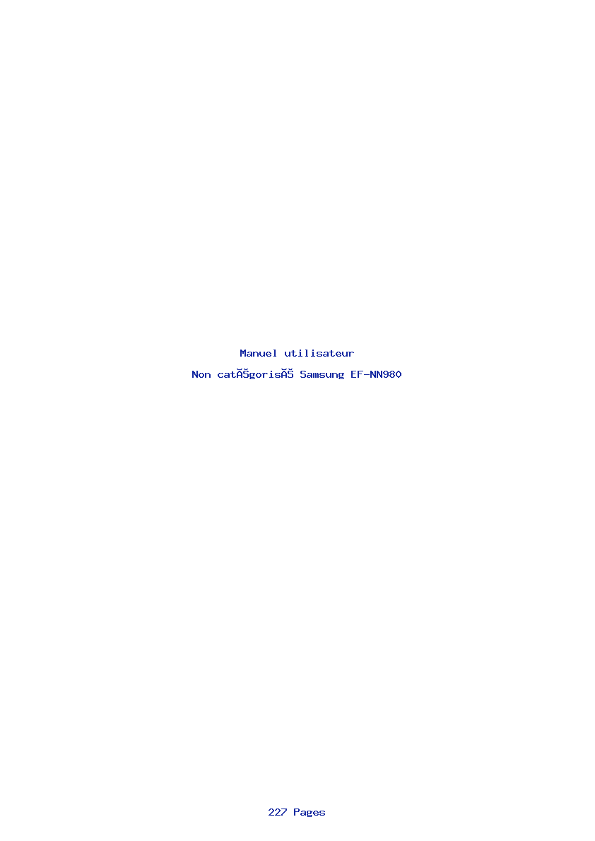 Page 1 de la notice Manuel utilisateur Samsung EF-NN980