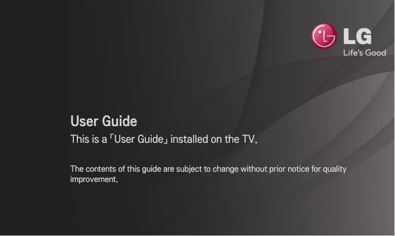 Page 1 de la notice Manuel utilisateur LG 26LS3510