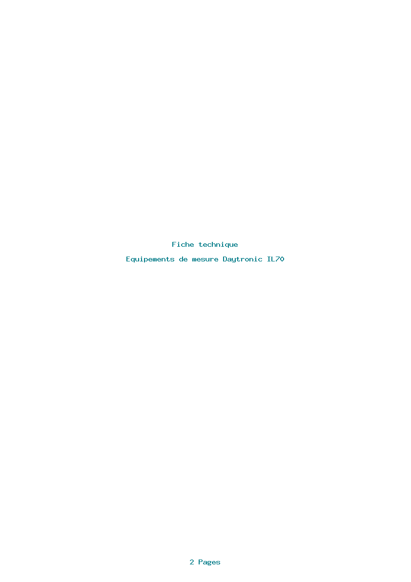 Image de la première page du manuel de l'appareil IL70