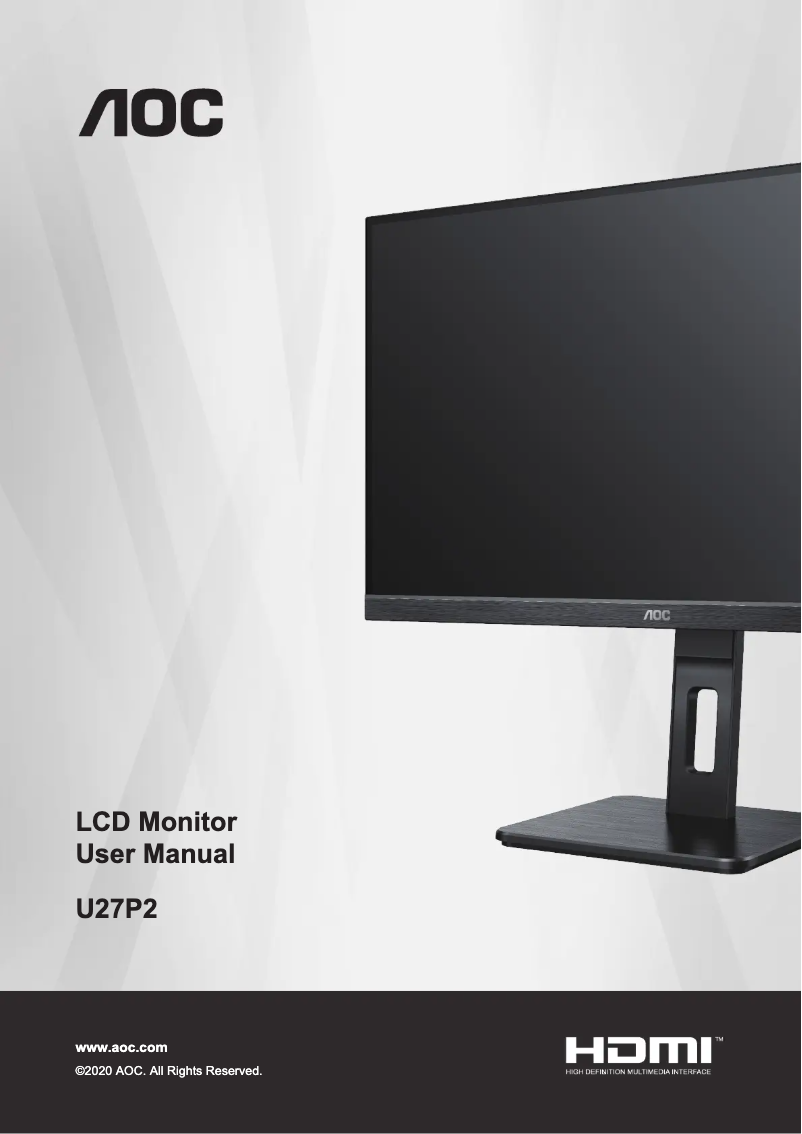 Página 1 del manual Etiqueta energética AOC U27P2