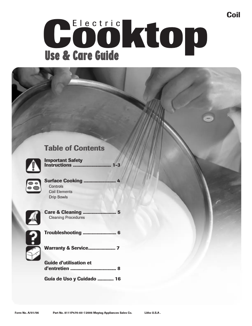 Page 1 de la notice Manuel utilisateur Whirlpool CEC1430AAC