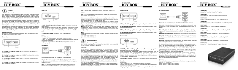 Page 1 de la notice Manuel utilisateur Icy Box IB-SPL1023