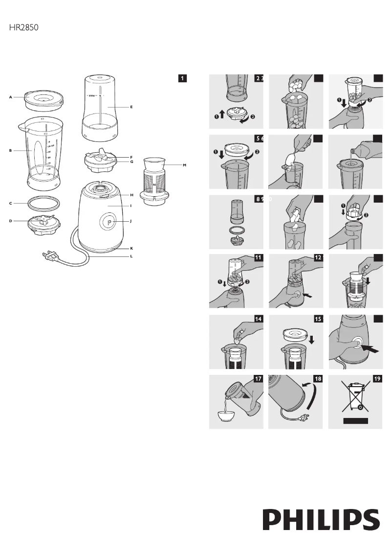 Page 1 de la notice Manuel utilisateur Philips HR2850