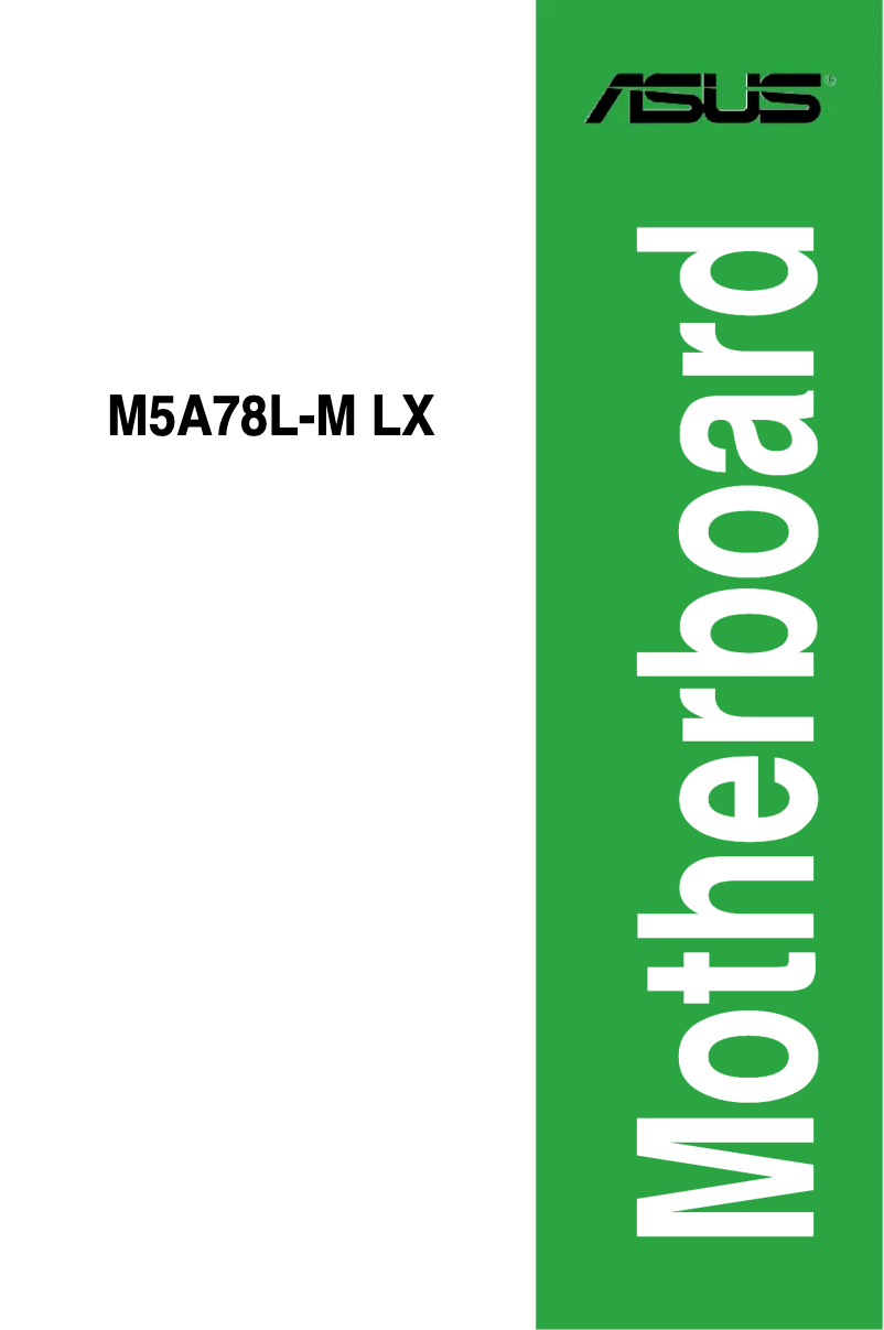 Page 1 of the manual User Manual Asus M5A78L-M LX