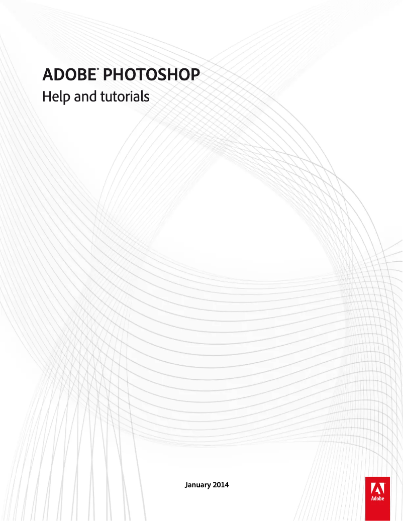 Page 1 de la notice Manuel utilisateur Adobe Photoshop CC