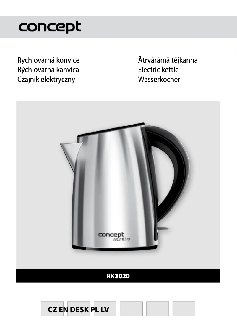 Page 1 de la notice Manuel utilisateur Concept RK-3020