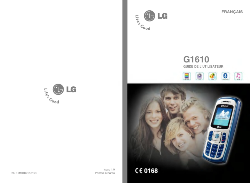 Page 1 of the manual User Manual LG G1610