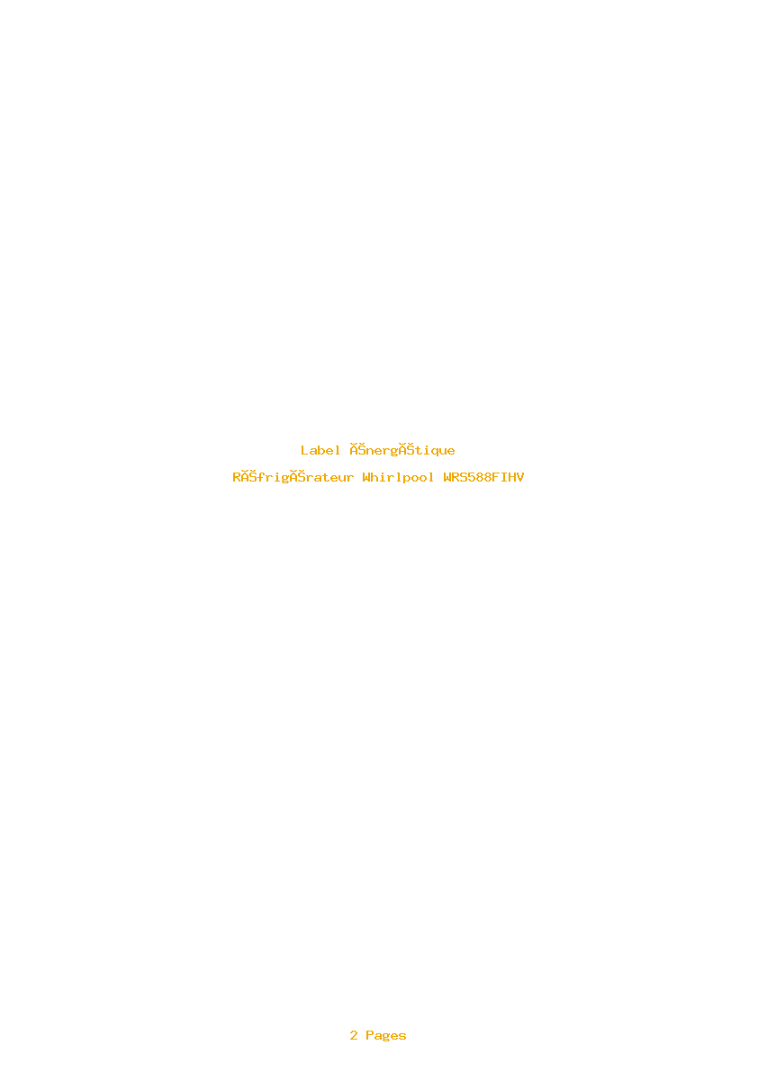 Image de la première page du manuel de l'appareil WRS588FIHV
