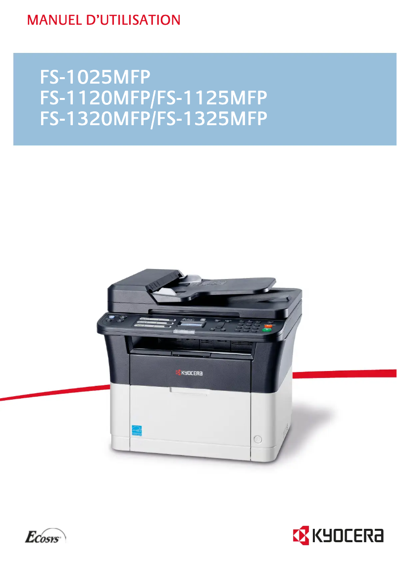 Page 1 de la notice Manuel utilisateur Kyocera Ecosys FS-1320MFP