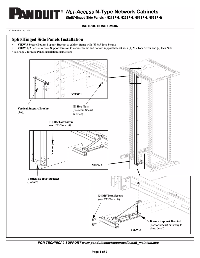 Page 1 de la notice Manuel utilisateur Panduit N52SPH