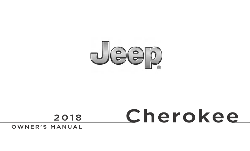 Page 1 of the manual User Manual Jeep Cherokee (2018)