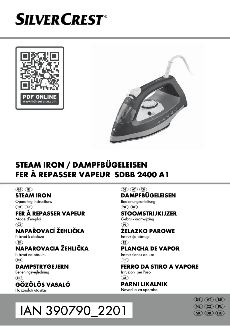 Page 1 de la notice Manuel utilisateur SilverCrest SDBK 2200 C3