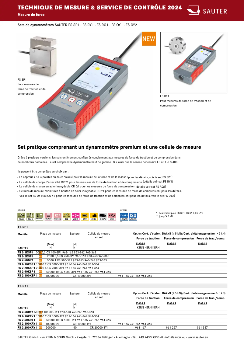Page 1 de la notice Brochure Kern FS 2-2KOY1