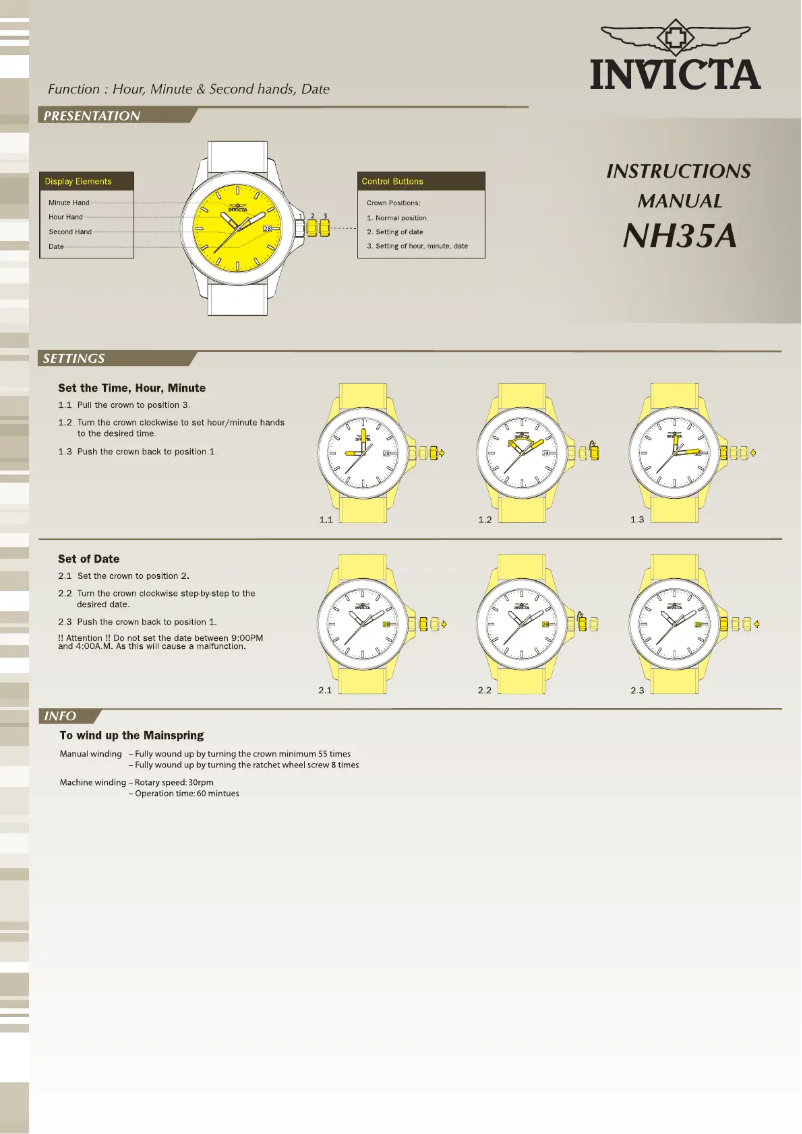 Página 1 del manual Manual de usuario Invicta Pro Diver 29120