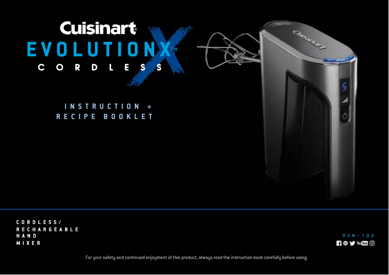 Page 1 of the manual User Manual Cuisinart EvolutionX Cordless RHM-100