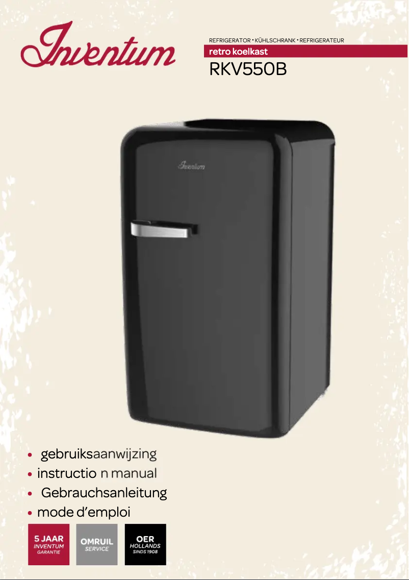 Page 1 de la notice Manuel utilisateur Inventum RKV550B
