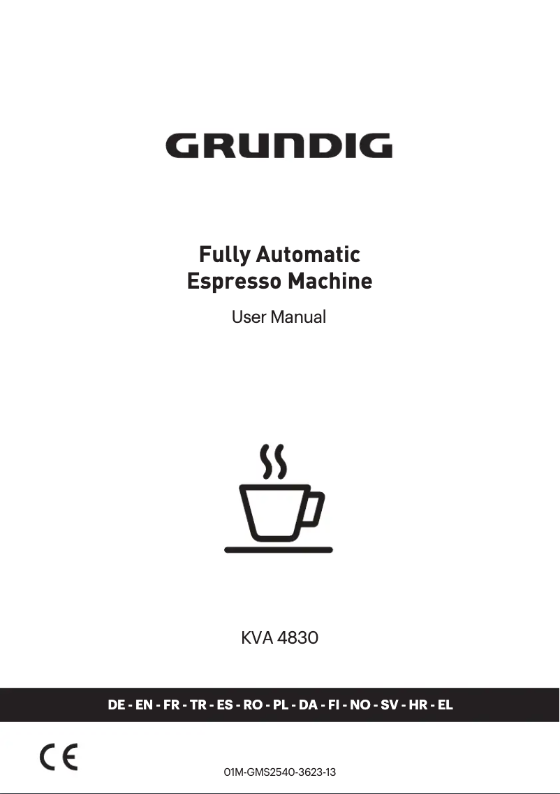 Page 1 de la notice Manuel utilisateur Grundig KVA 4830