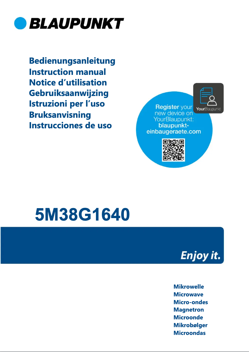 Page 1 de la notice Guide d'installation Blaupunkt 5M38G1640