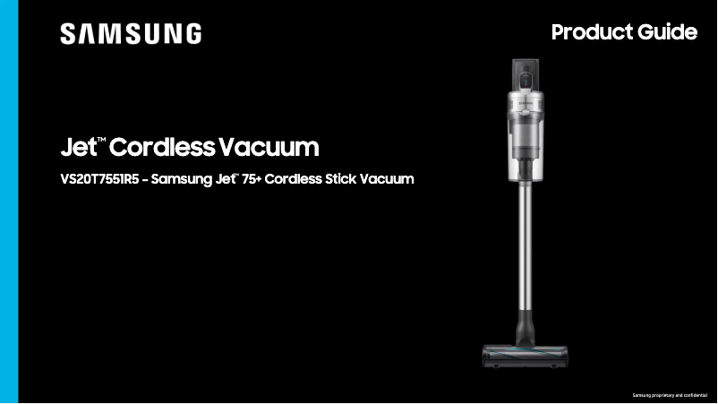 Page 1 de la notice Fiche technique Samsung Jet 75+