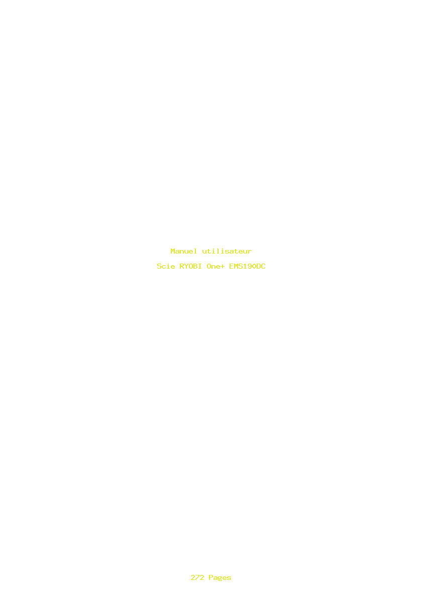 Page 1 de la notice Manuel utilisateur RYOBI One+ EMS190DC
