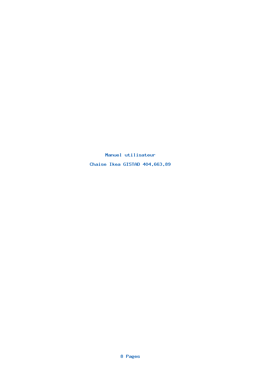 Page 1 de la notice Manuel utilisateur Ikea GISTAD 404.663.89