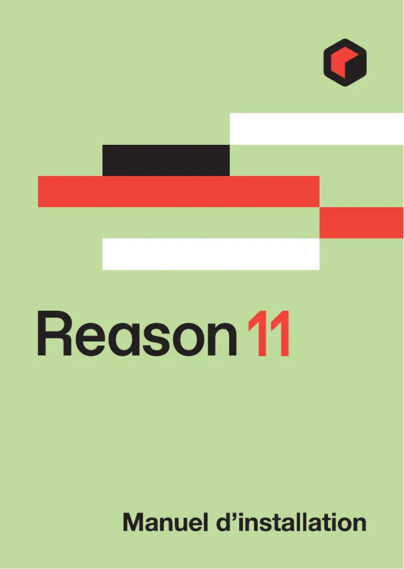 Page 1 de la notice Guide d'installation Propellerhead Reason 11.0