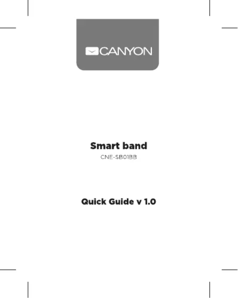 Page 1 de la notice Manuel utilisateur Canyon Smart Band CNE-SB01BB