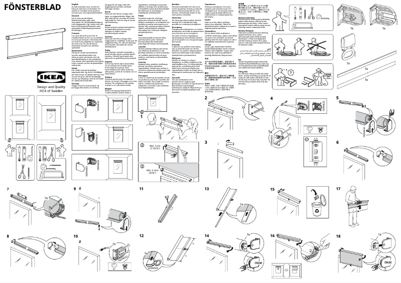 Page 1 de la notice Manuel utilisateur Ikea FÖNSTERBLAD 305.801.54