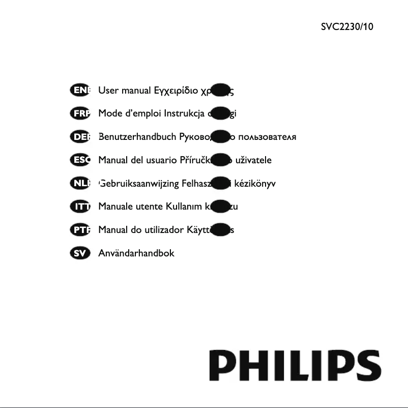 Page n°1 - Mode d'emploi Philips SVC2230