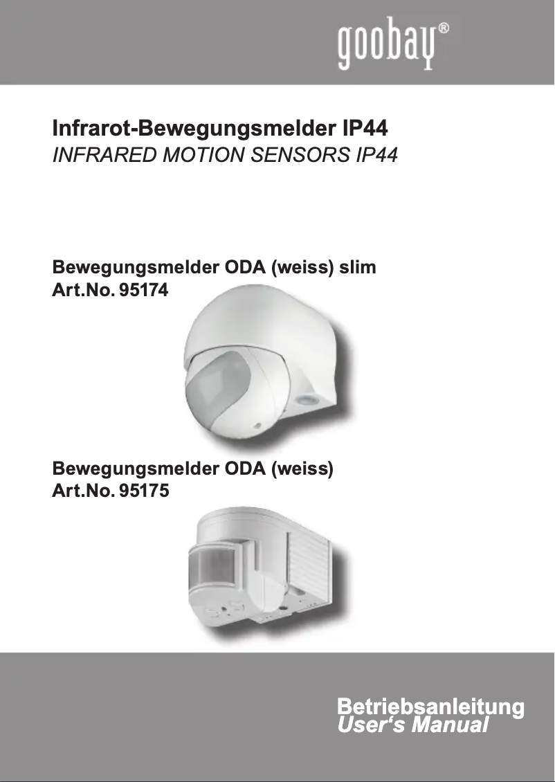 Page 1 de la notice Manuel utilisateur Goobay ODA 95174