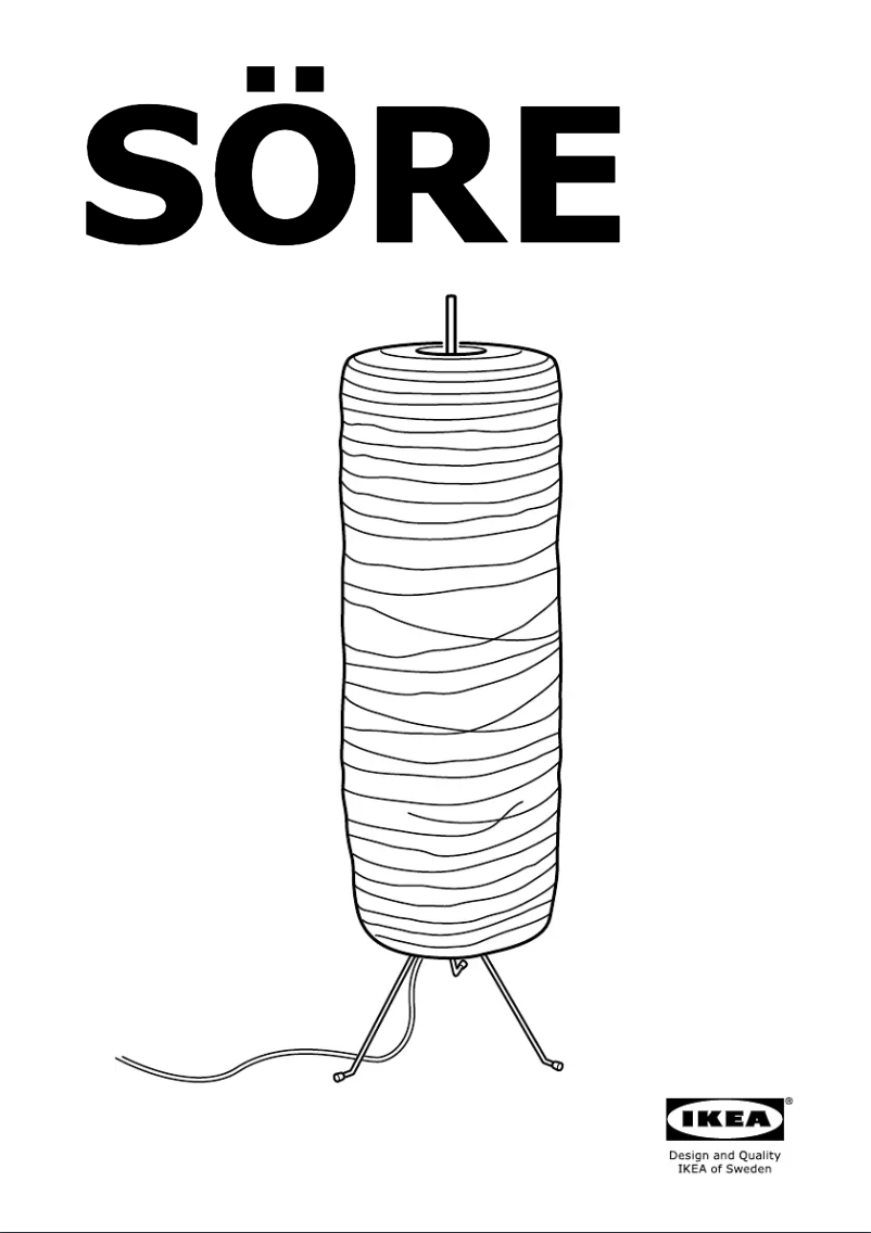 Page 1 de la notice Manuel utilisateur Ikea SORE
