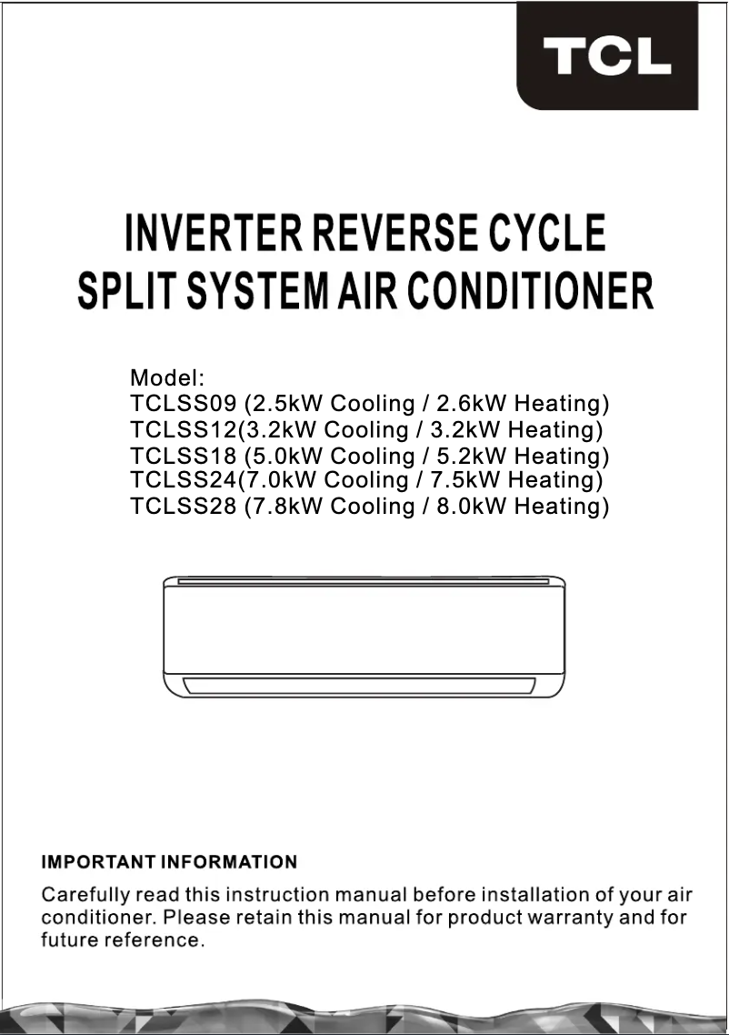 Página 1 del manual Manual de usuario TCL TCLSS12