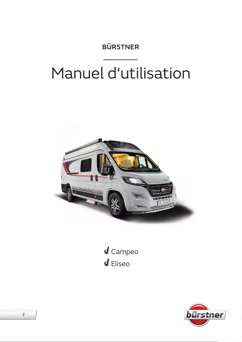 Page 1 de la notice Manuel utilisateur Bürstner Eliseo (2022)