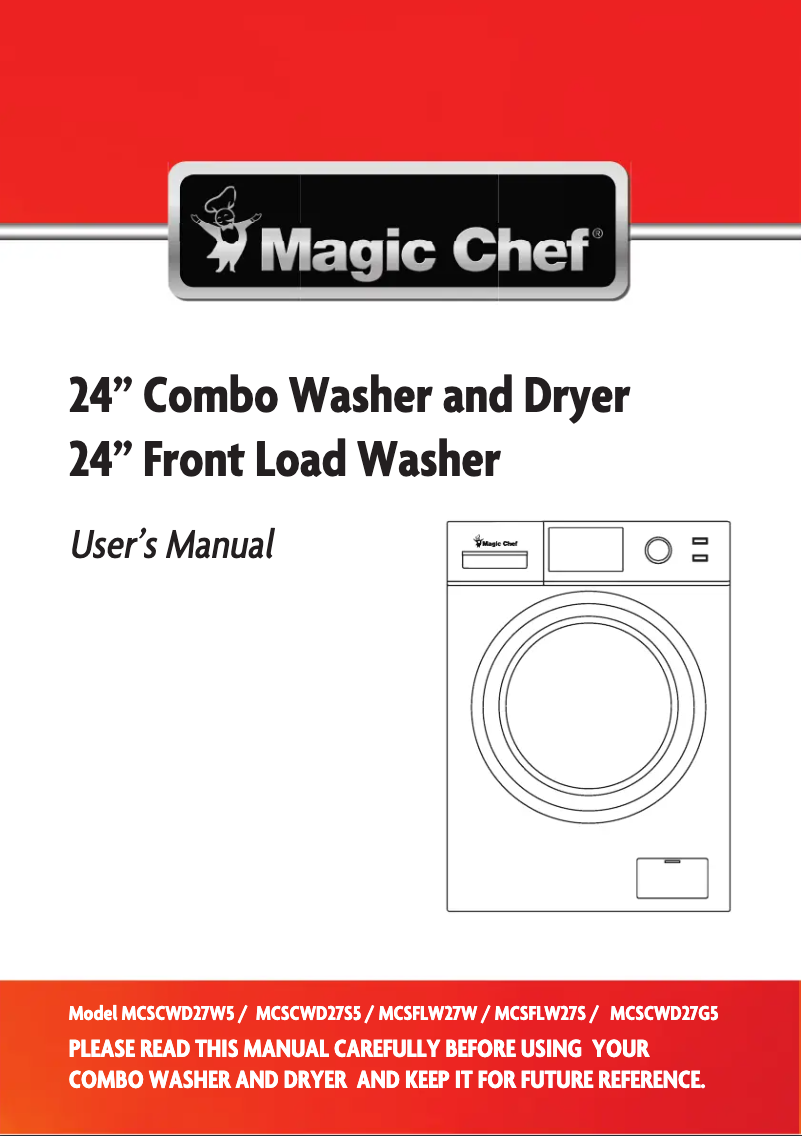 Page 1 of the manual User Manual Magic Chef MCSCWD27S5