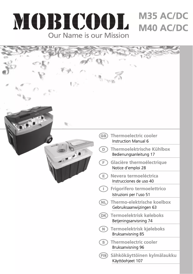 Página 1 del manual Manual de usuario Waeco MobiCool M40 AC