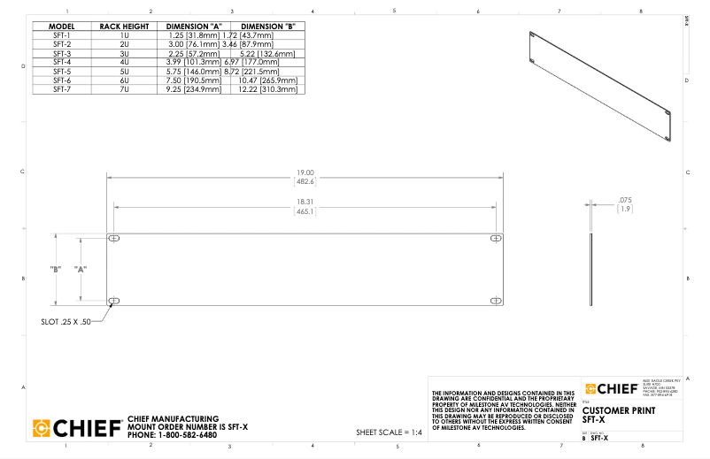 Página 1 del manual Manual de usuario Chief SFT-4