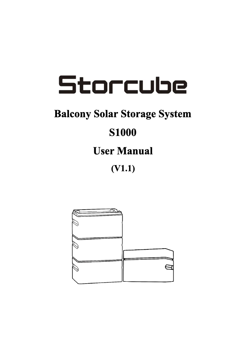 Page 1 de la notice Manuel utilisateur Storcube S1000