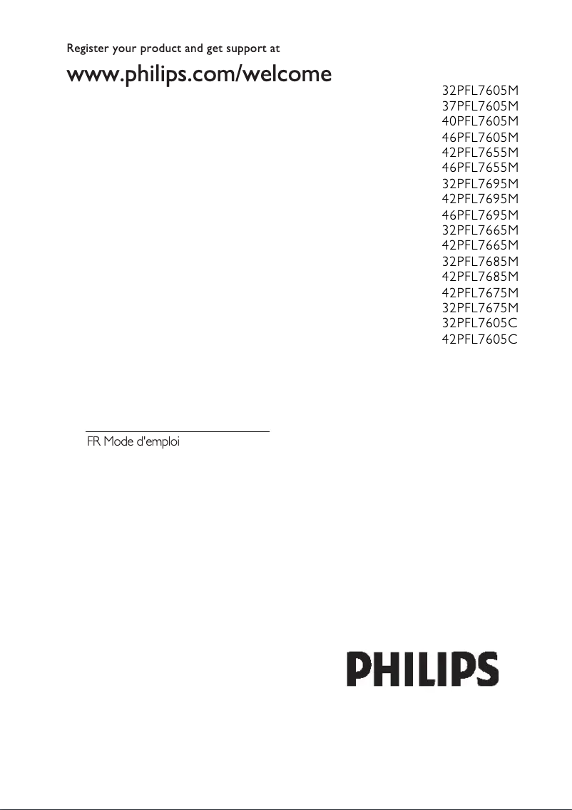 Page n°1 - Manuel utilisateur Philips 46PFL7655M
